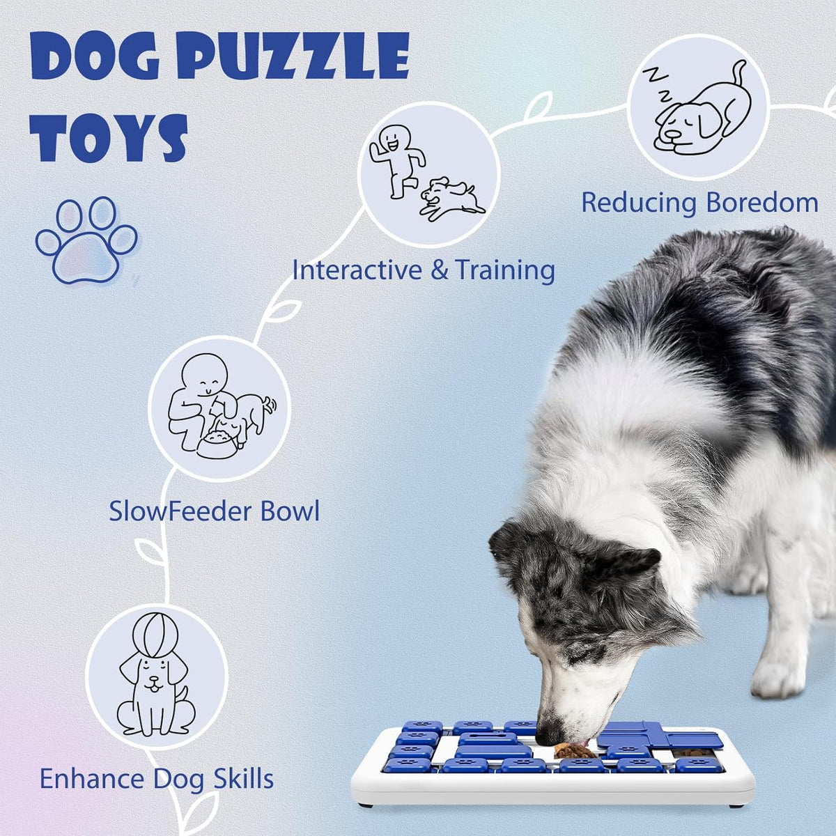 Interactive Dog Puzzle Toy Slow Feeder Treat Dispenser-1